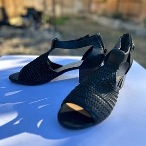 Bella Vita Women's Woven Block Heel Sandals